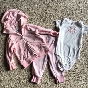 Carter’s 3-piece sweat suit and onesie set